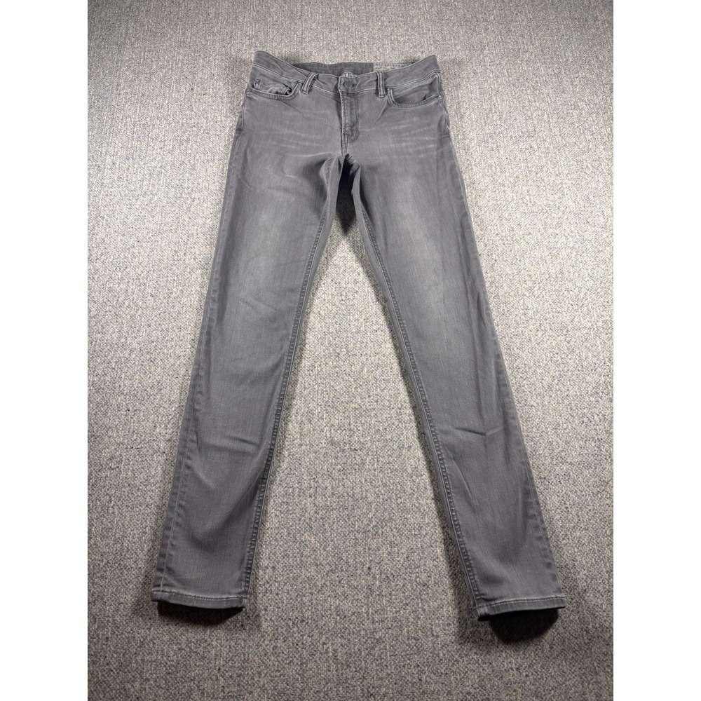 All Saints Mast Low Rise‎ Skinny Fit Cotton Blend Denim Jeans - Grey - W29
